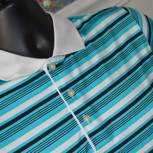 Greg Norman ML75 Polo Shirt Play Dry s/s Striped S